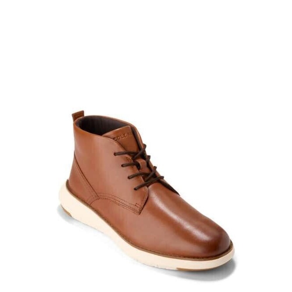 New Cole Haan Grand Remix Leather Chukka Boot Sneakers Sole Men Shoe 9 M Cognac
